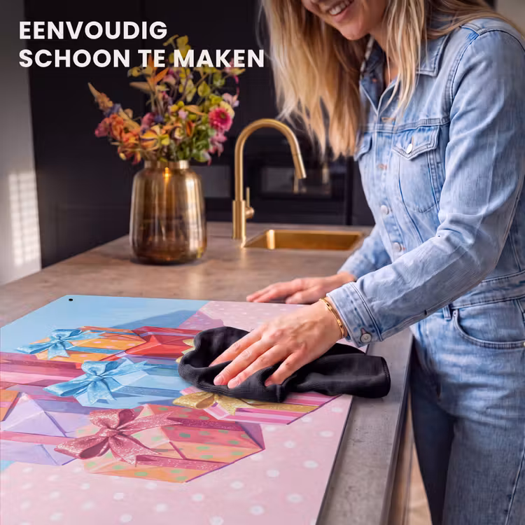 Inductiebeschermer & spatscherm (2in1) - Geschenken - Feest - Kleurrijk — 5