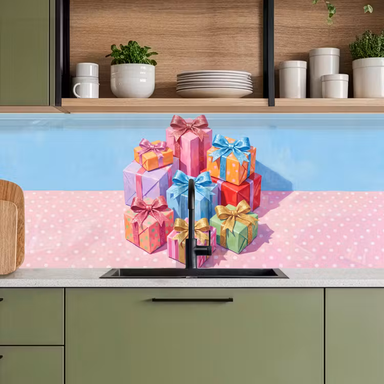 Keuken achterwand - Geschenken - Feest - Kleurrijk — 8