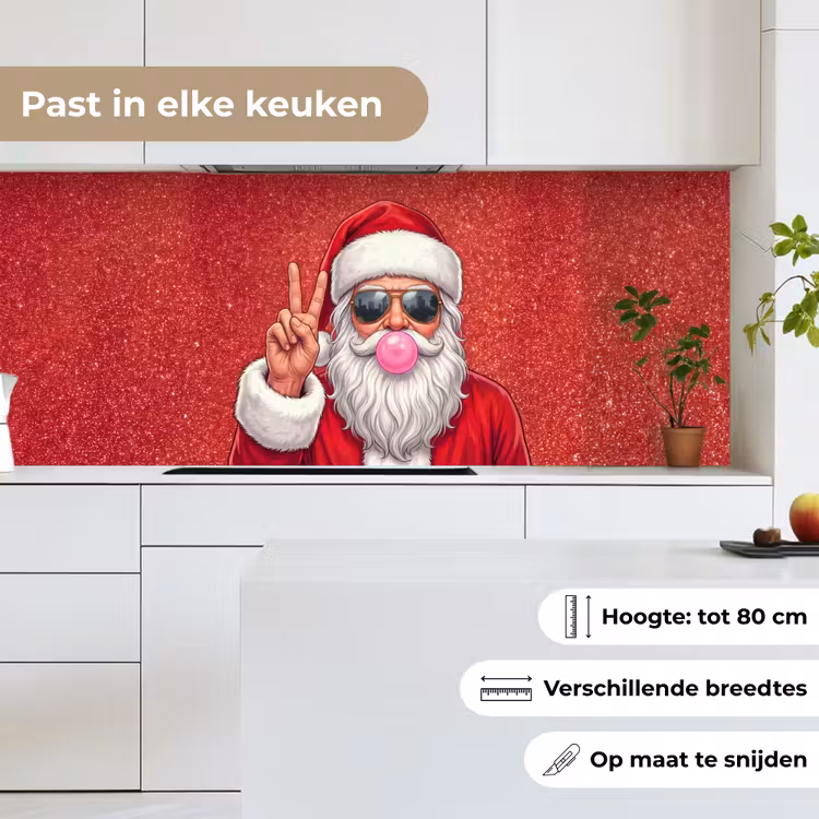 Keuken achterwand - Kerstman - Zonnebril - Kerst — 7