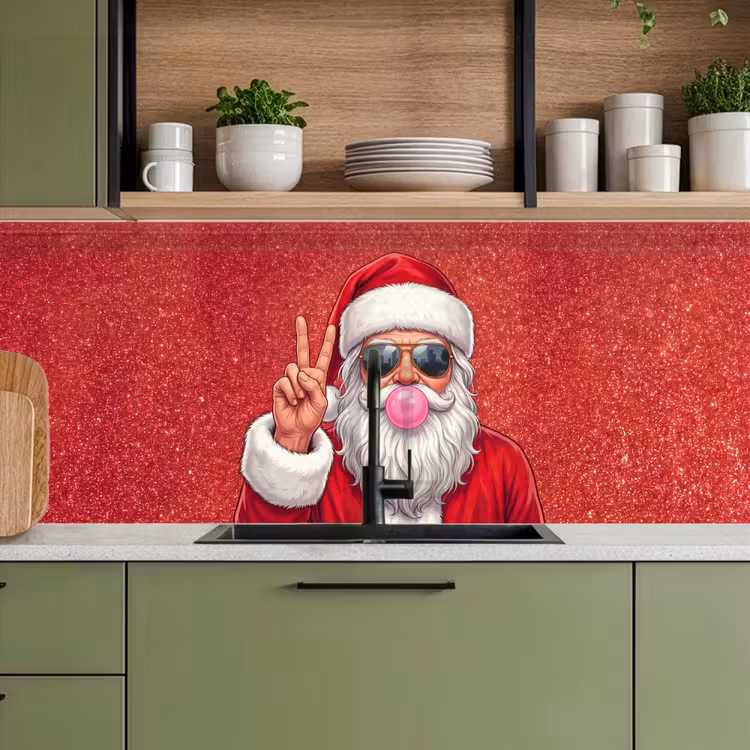 Keuken achterwand - Kerstman - Zonnebril - Kerst — 8
