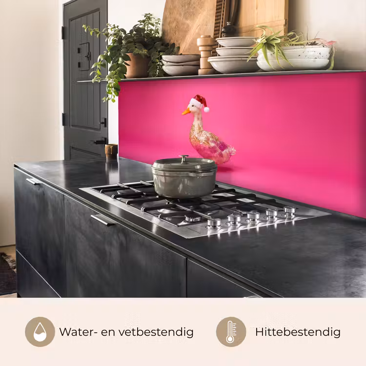 Keuken achterwand - Vogel - Kerst - Roze — 5