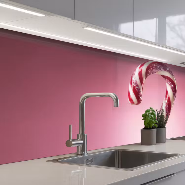 Keuken achterwand - Zuurstok - Glinsterend - Roze — 2