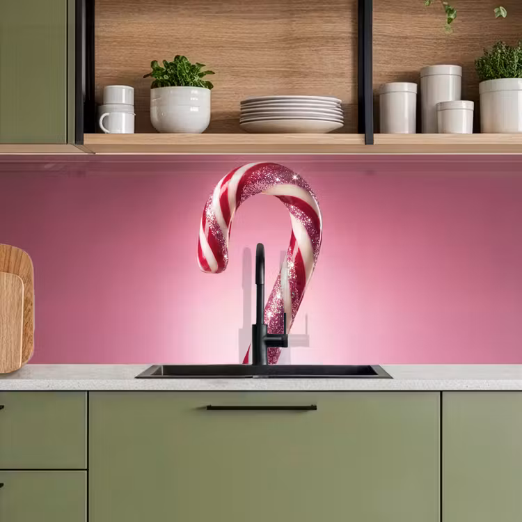 Keuken achterwand - Zuurstok - Glinsterend - Roze — 8