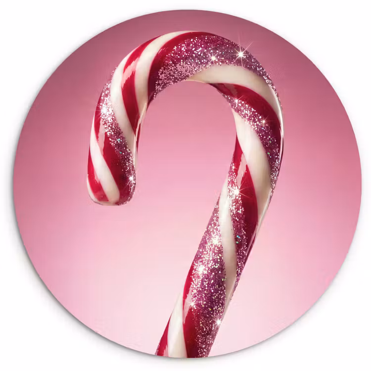 Muurcirkel - Zuurstok - Glinsterend - Roze — 1