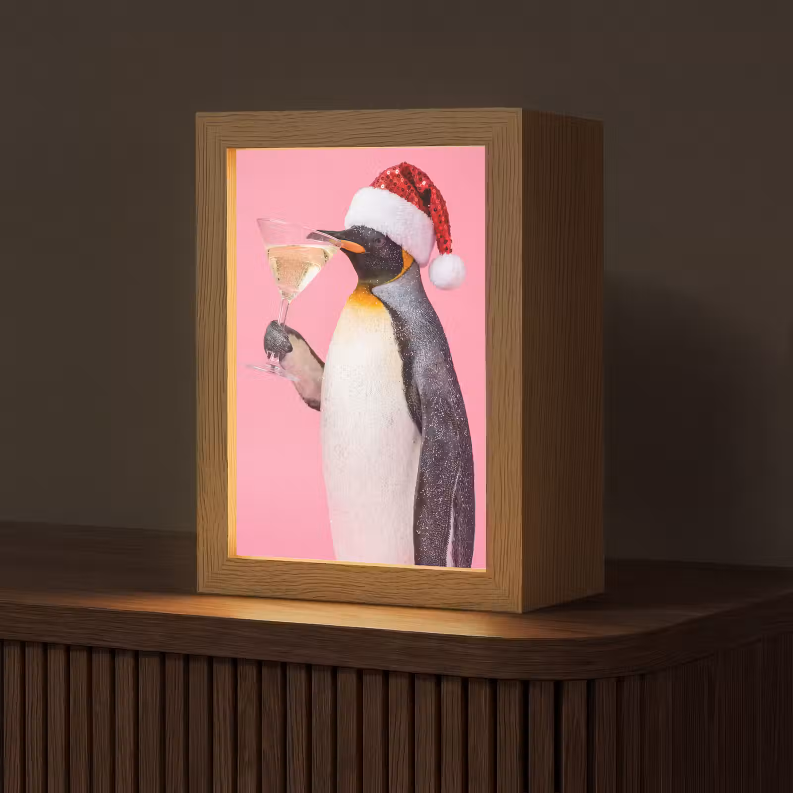 Gepersonaliseerd Lightbox - Pinguïn - Kerst - Feest — 1