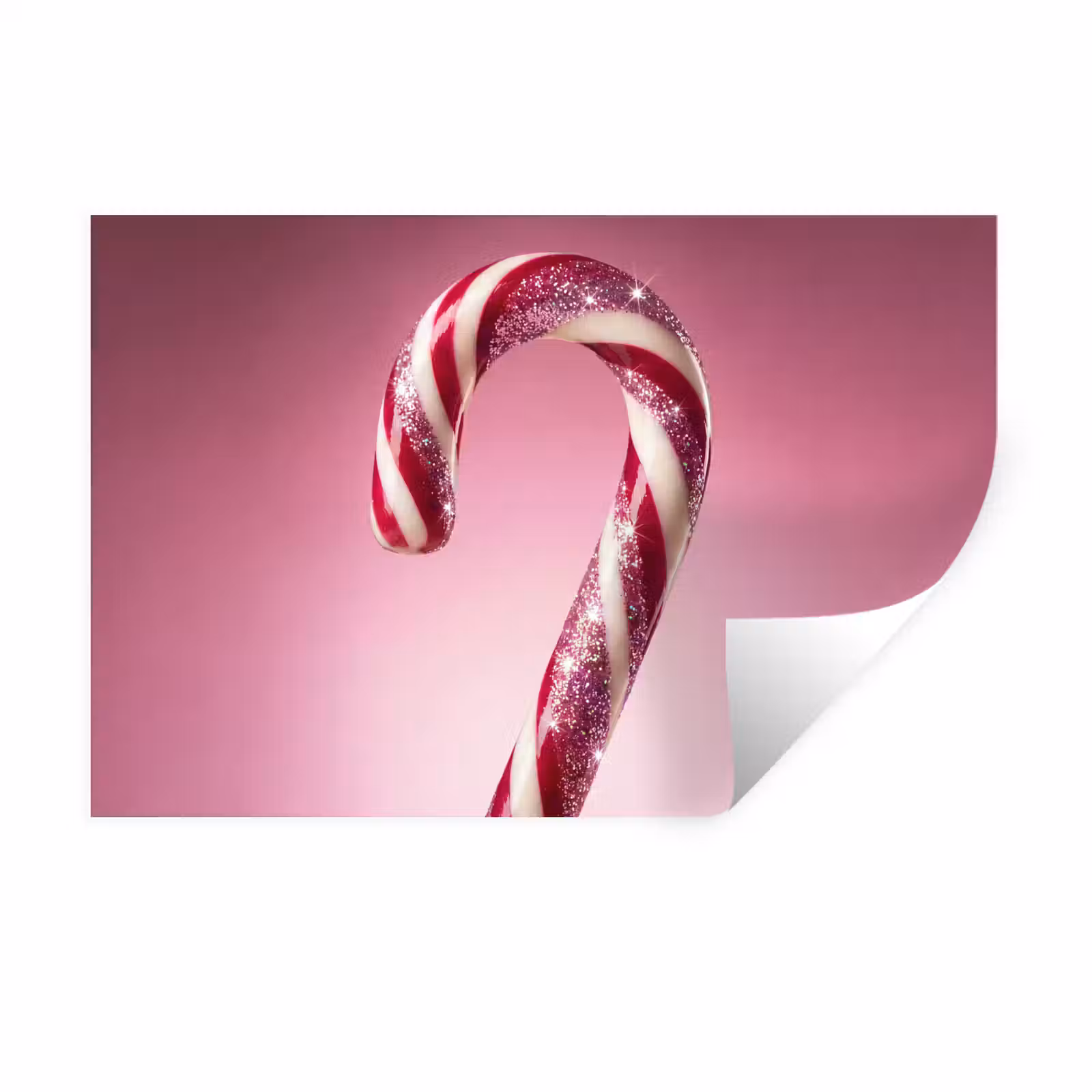 Muursticker - Zuurstok - Glinsterend - Roze — 1