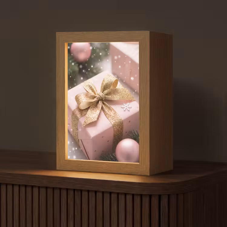 Gepersonaliseerd Lightbox - Cadeau - Kerst - Roze — 1