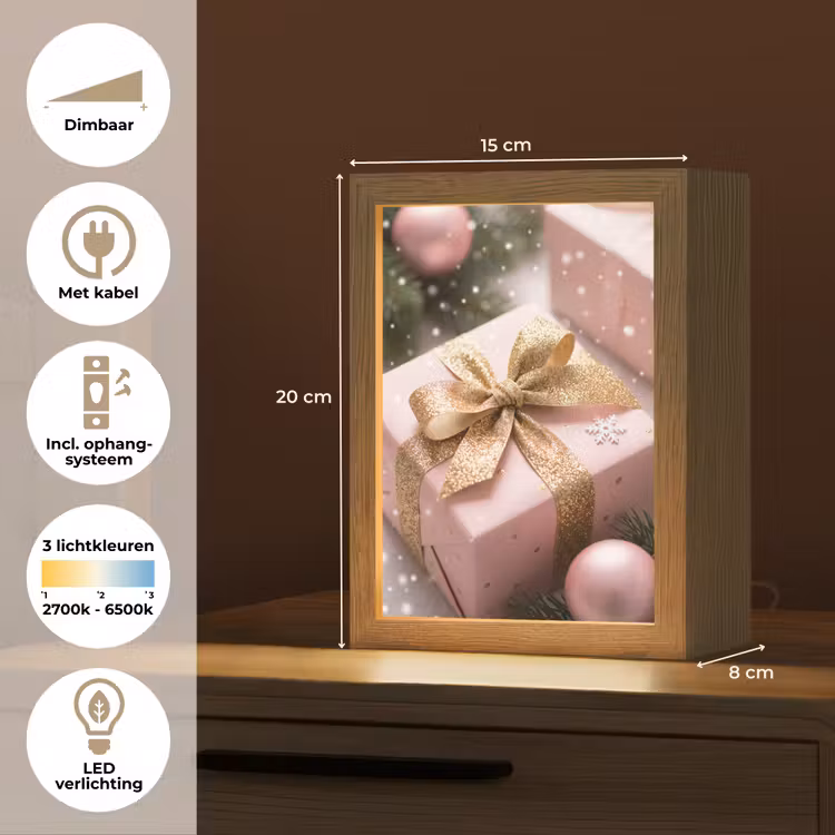 Gepersonaliseerd Lightbox - Cadeau - Kerst - Roze — 7