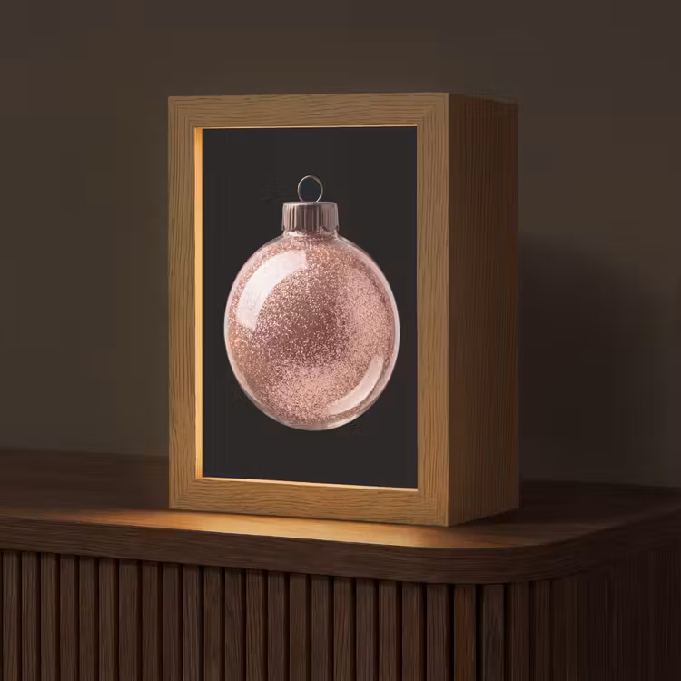 Gepersonaliseerd Lightbox - Kerstbal - Roségoud - Kerst — 1