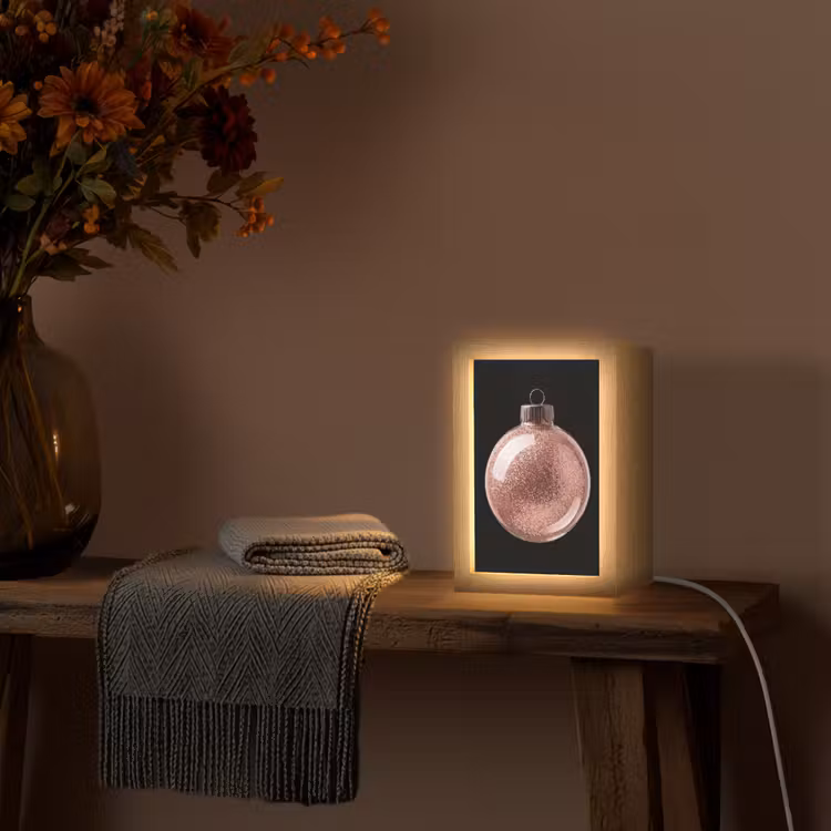 Gepersonaliseerd Lightbox - Kerstbal - Roségoud - Kerst — 3