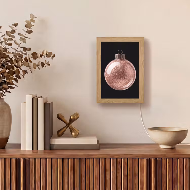 Gepersonaliseerd Lightbox - Kerstbal - Roségoud - Kerst — 4