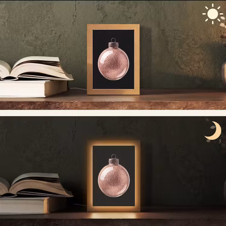 Gepersonaliseerd Lightbox - Kerstbal - Roségoud - Kerst — 5