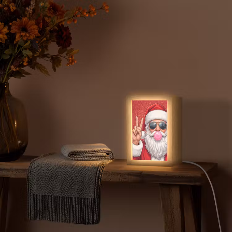 Gepersonaliseerd Lightbox - Kerstman - Zonnebril - Kerst — 3