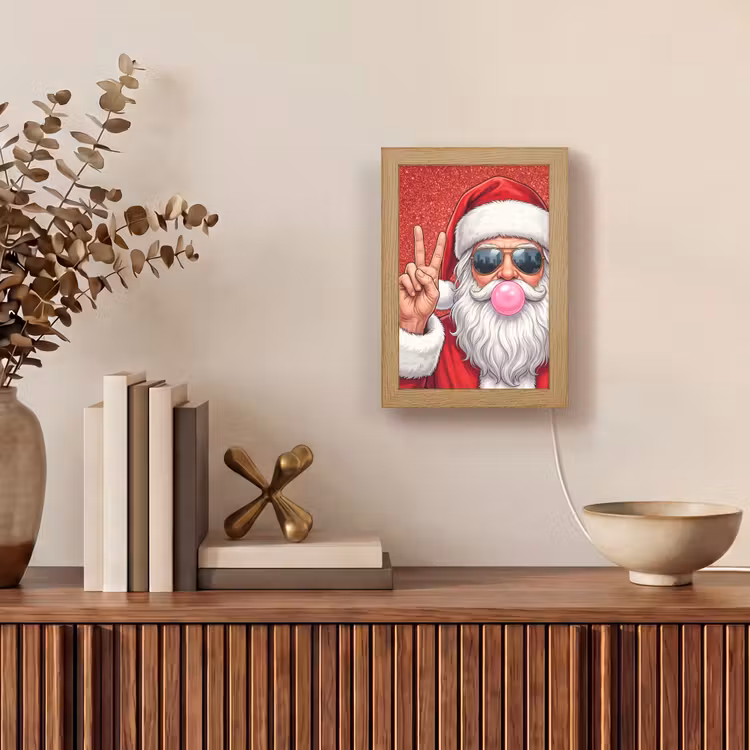 Gepersonaliseerd Lightbox - Kerstman - Zonnebril - Kerst — 4