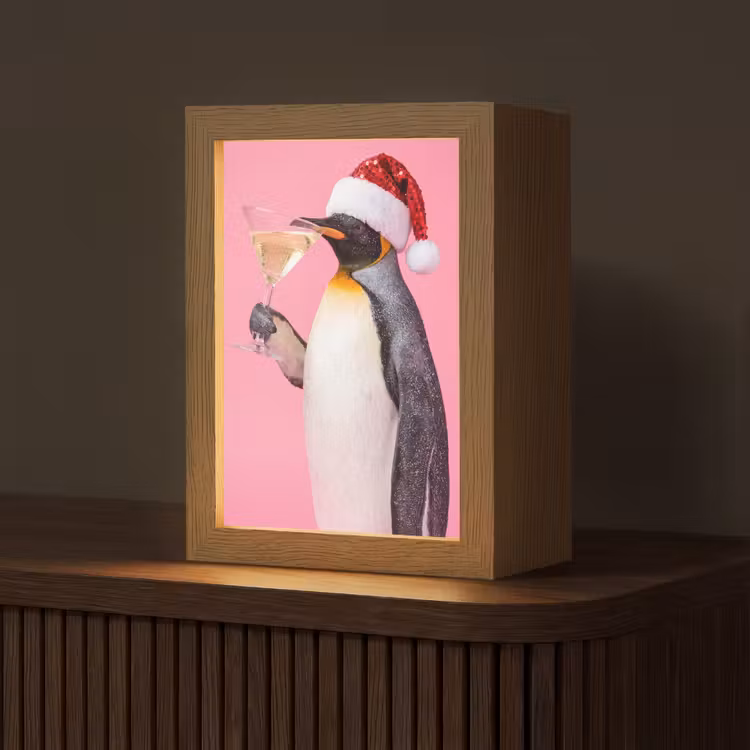 Gepersonaliseerd Lightbox - Pinguïn - Kerst - Feest — 1