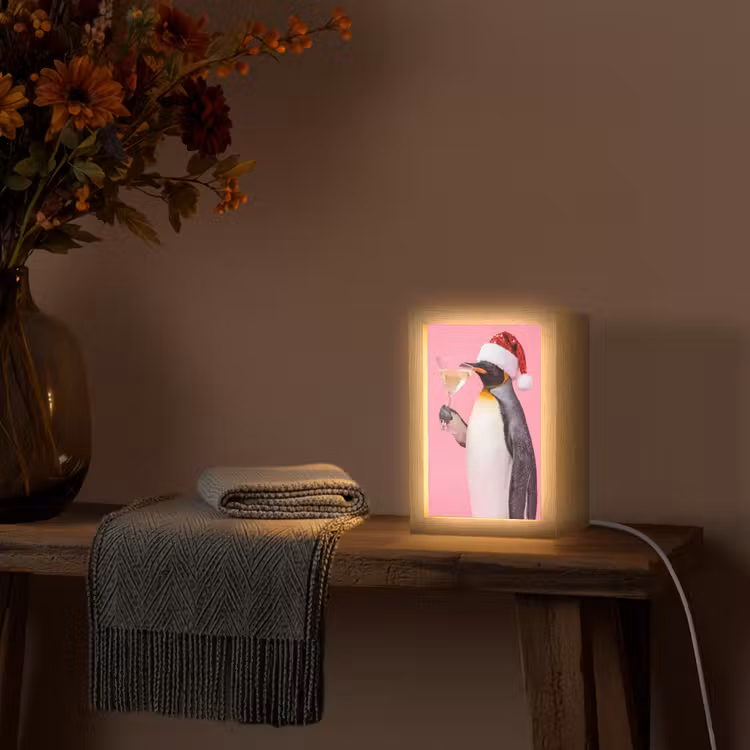 Gepersonaliseerd Lightbox - Pinguïn - Kerst - Feest — 3