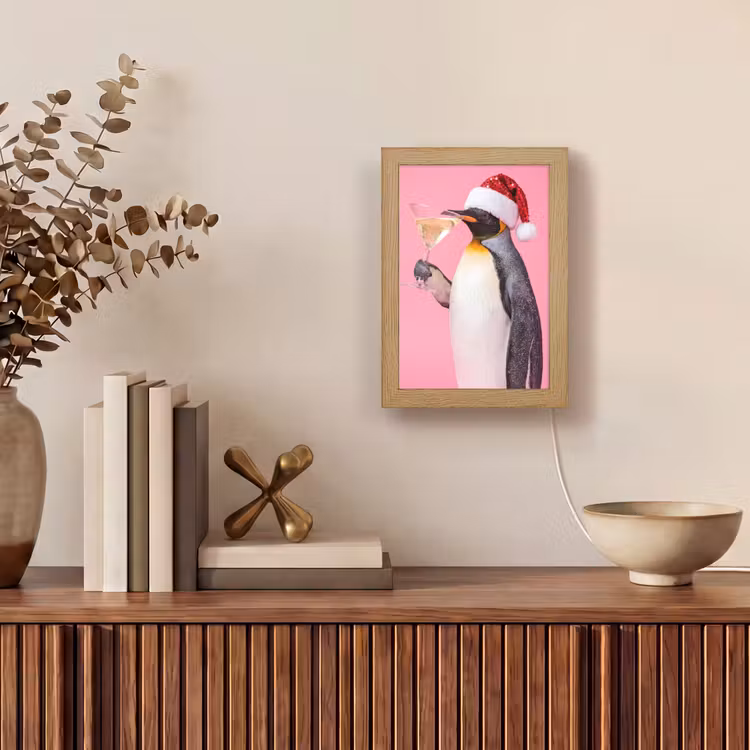 Gepersonaliseerd Lightbox - Pinguïn - Kerst - Feest — 4