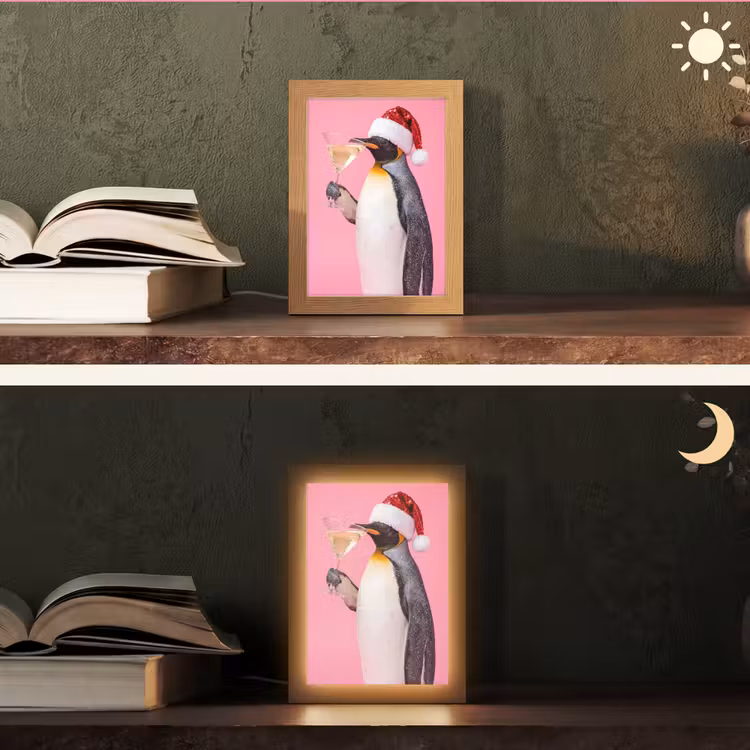 Gepersonaliseerd Lightbox - Pinguïn - Kerst - Feest — 5