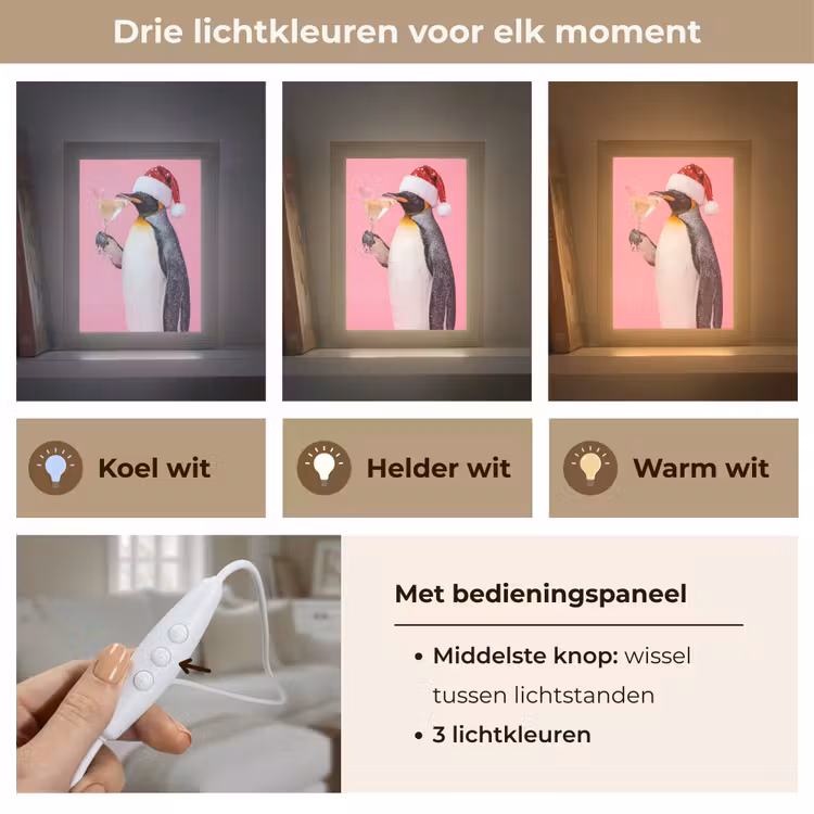 Gepersonaliseerd Lightbox - Pinguïn - Kerst - Feest — 6