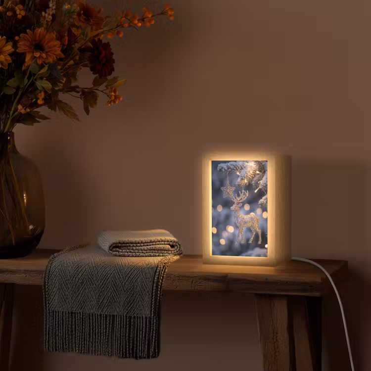 Gepersonaliseerd Lightbox - Rendier - Kerst - Sneeuw — 3