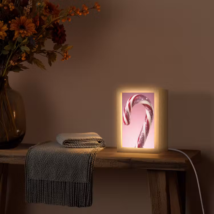 Gepersonaliseerd Lightbox - Zuurstok - Glinsterend - Roze — 3