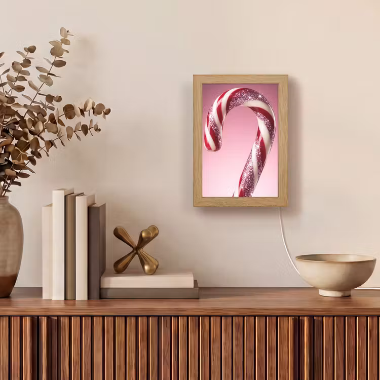 Gepersonaliseerd Lightbox - Zuurstok - Glinsterend - Roze — 4