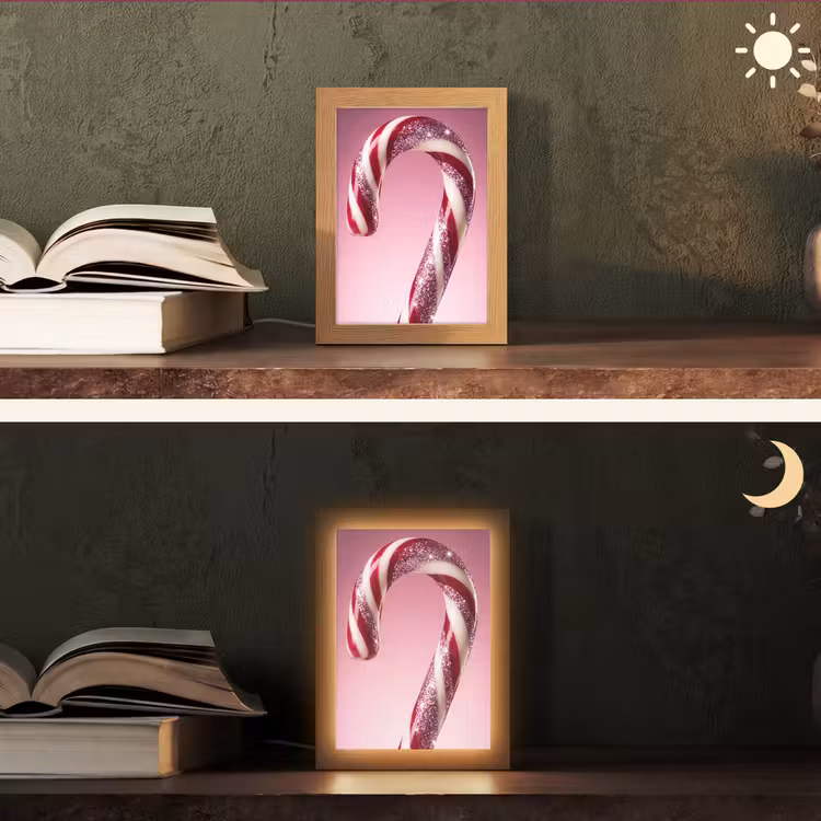 Gepersonaliseerd Lightbox - Zuurstok - Glinsterend - Roze — 5