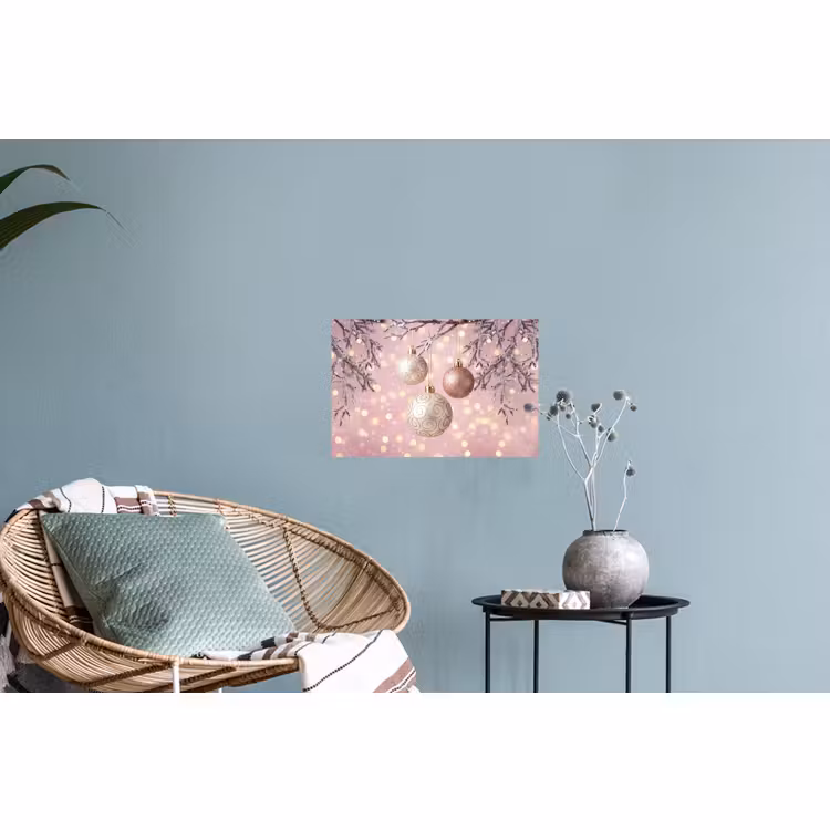 Muursticker - Kerstbal - Roze - Winter — 4
