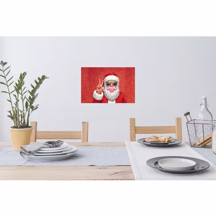 Muursticker - Kerstman - Zonnebril - Kerst — 3