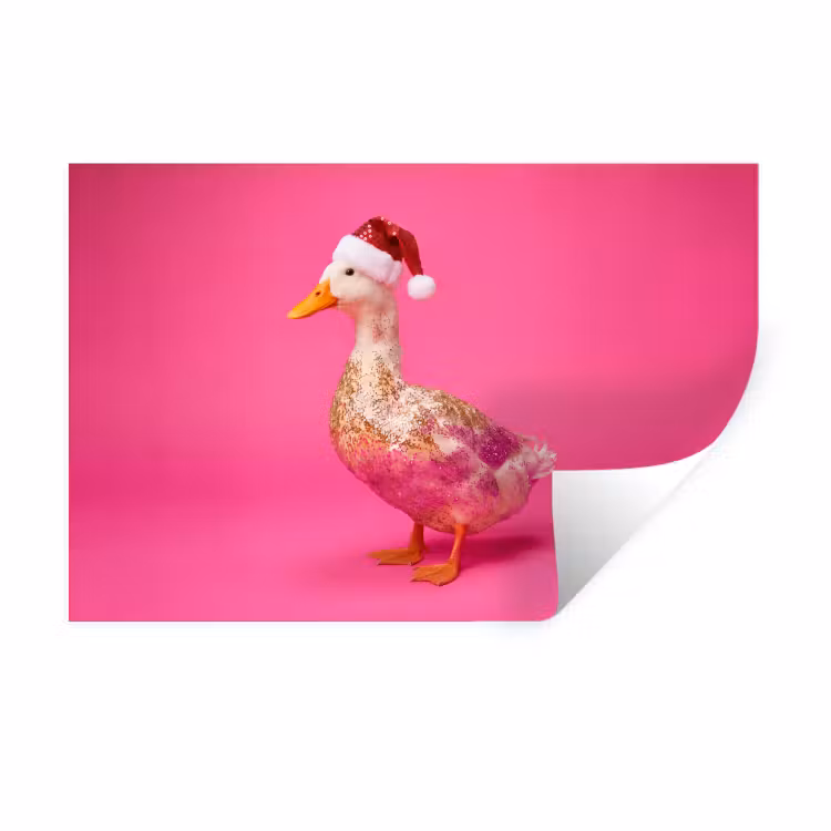 Muursticker - Vogel - Kerst - Roze — 1