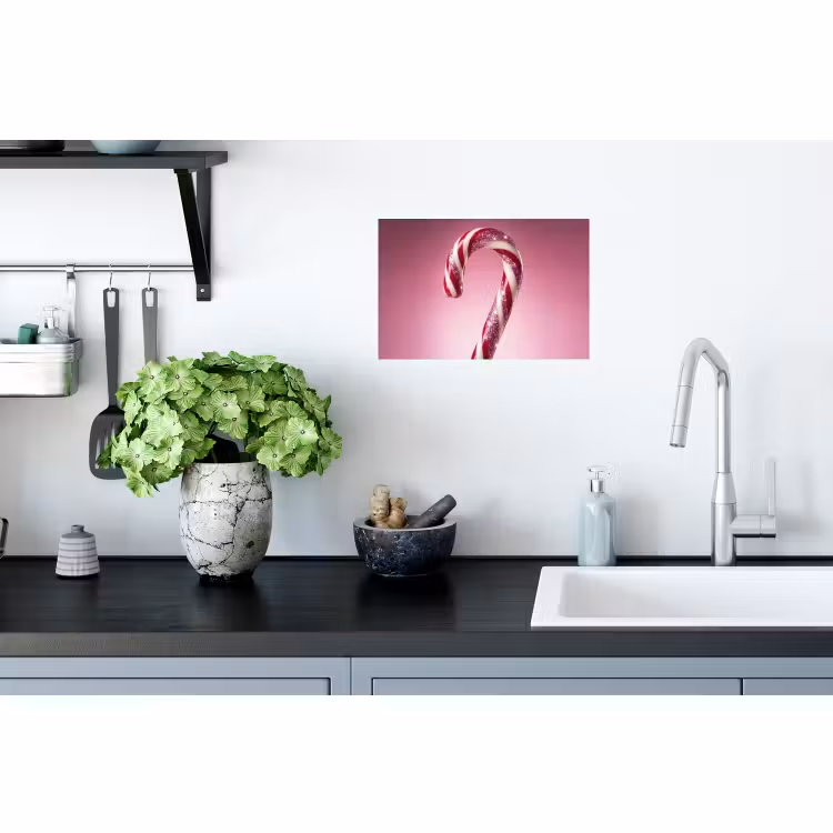 Muursticker - Zuurstok - Glinsterend - Roze — 2