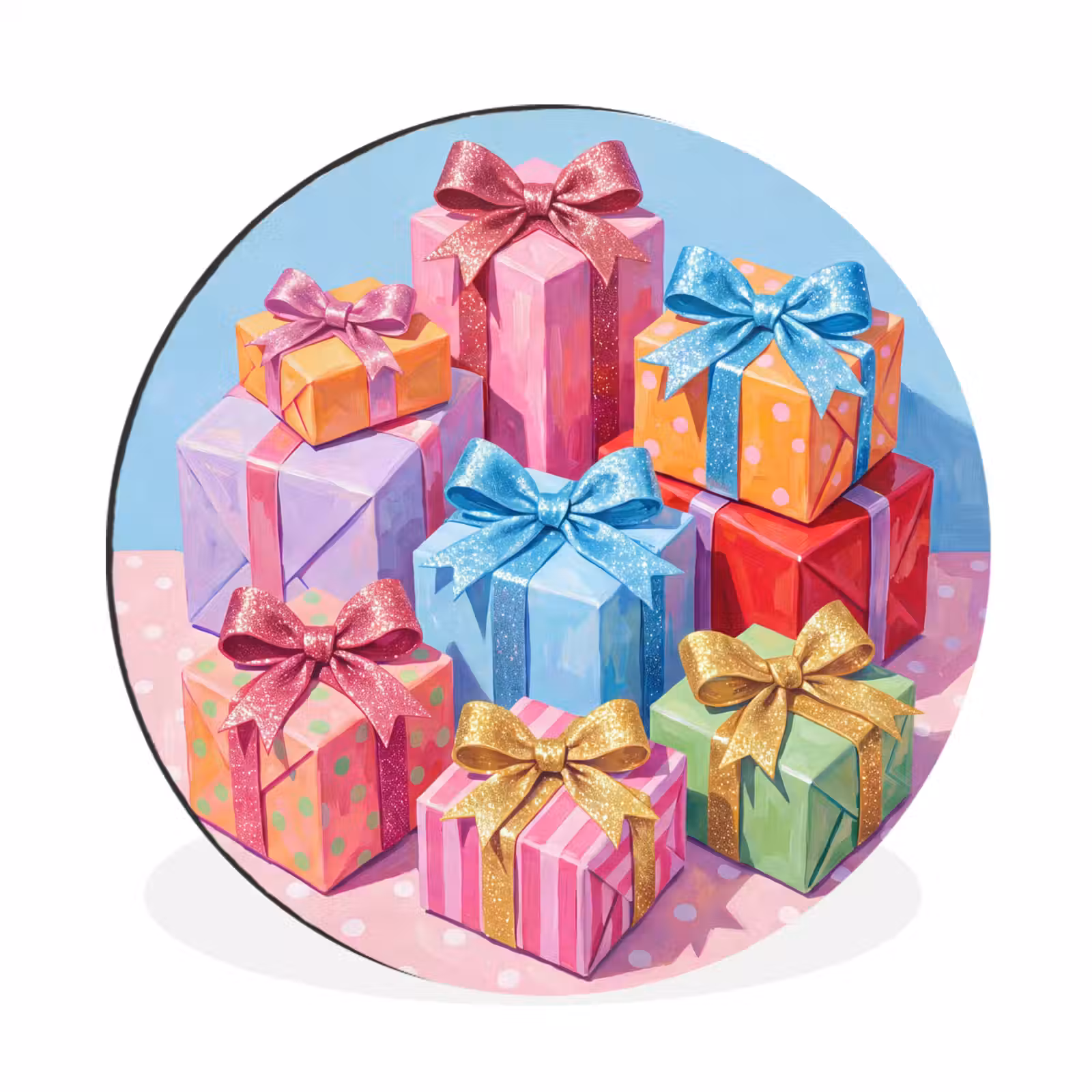 Muurcirkel aluminium - Geschenken - Feest - Kleurrijk — 1