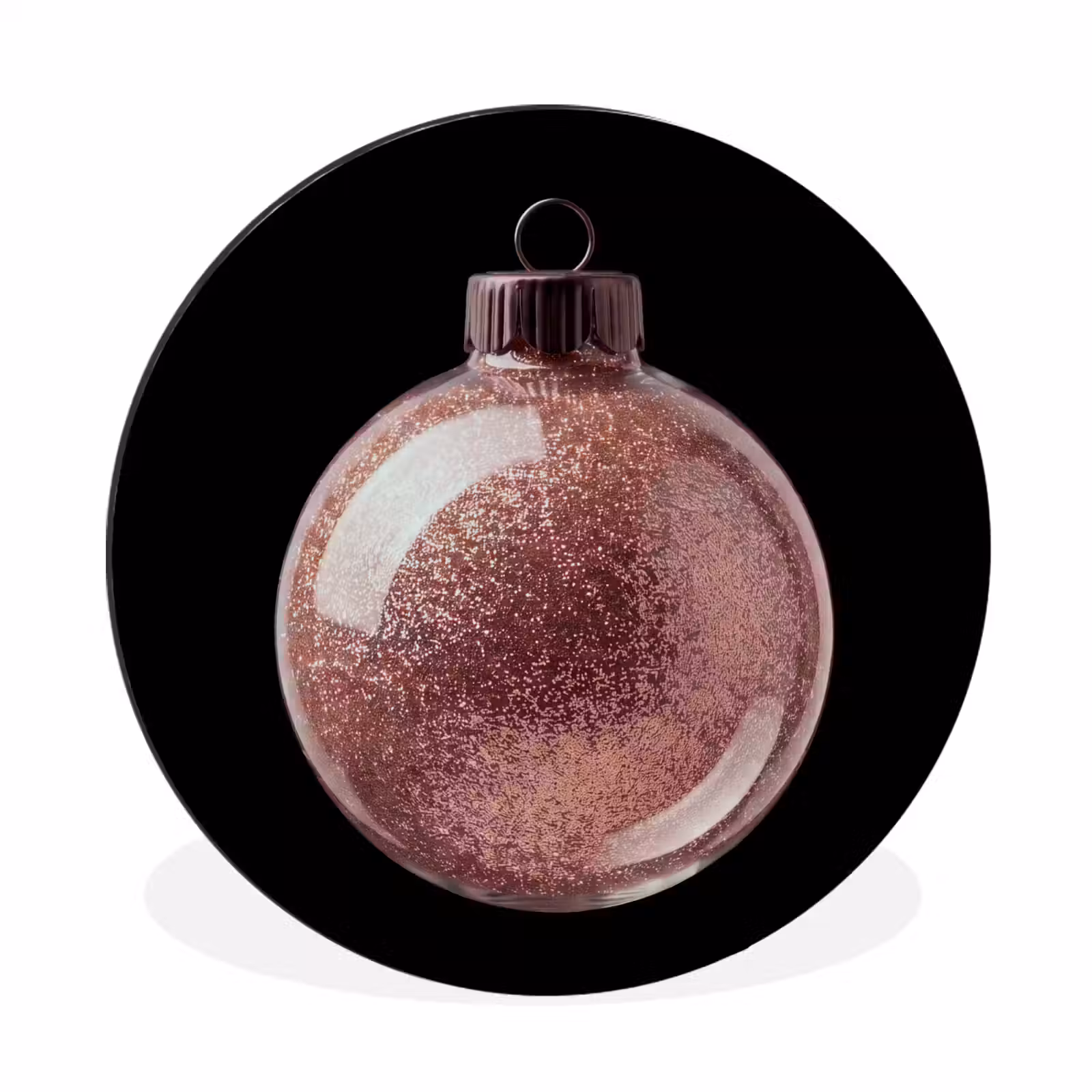 Muurcirkel aluminium - Kerstbal - Roségoud - Kerst — 1