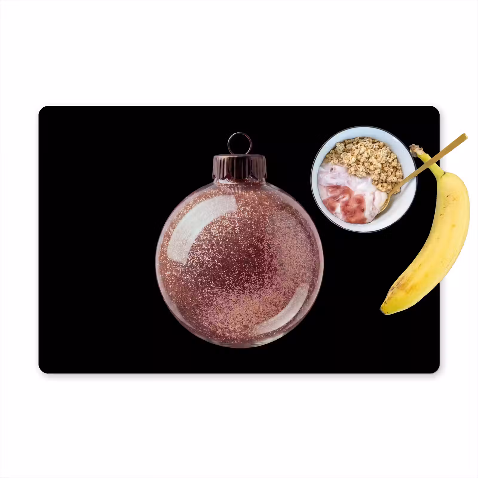 Placemat - 6 stuks - Kerstbal - Roségoud - Kerst — 1