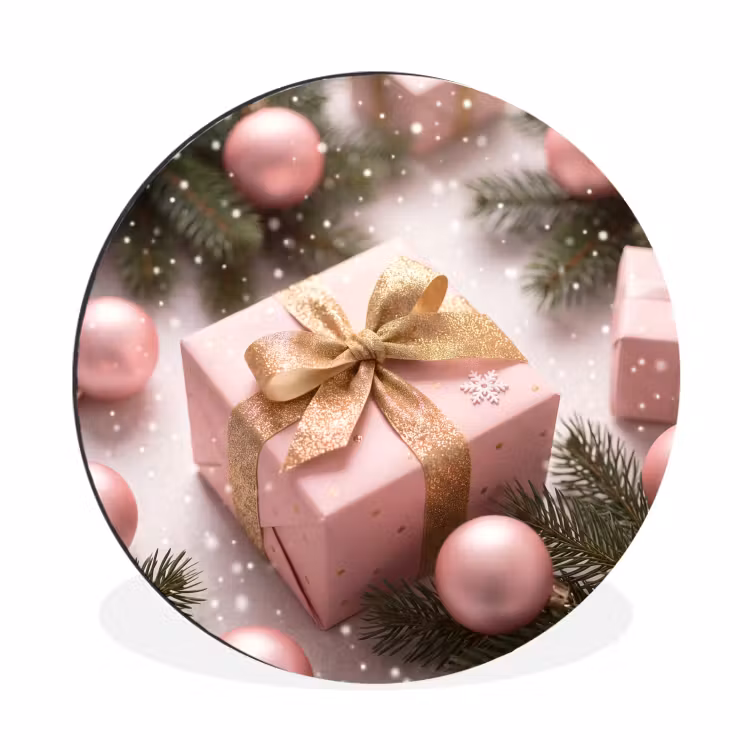 Muurcirkel aluminium - Cadeau - Kerst - Roze — 1