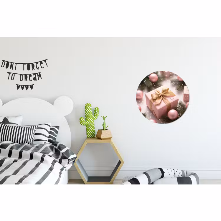 Muurcirkel aluminium - Cadeau - Kerst - Roze — 5