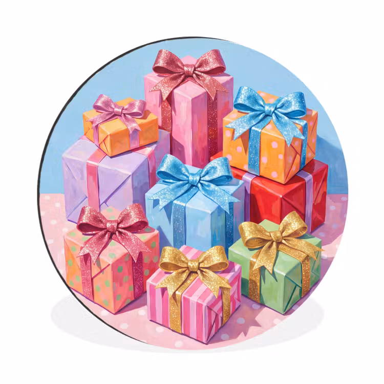Muurcirkel aluminium - Geschenken - Feest - Kleurrijk — 1