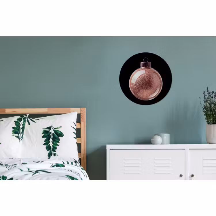 Muurcirkel aluminium - Kerstbal - Roségoud - Kerst — 4