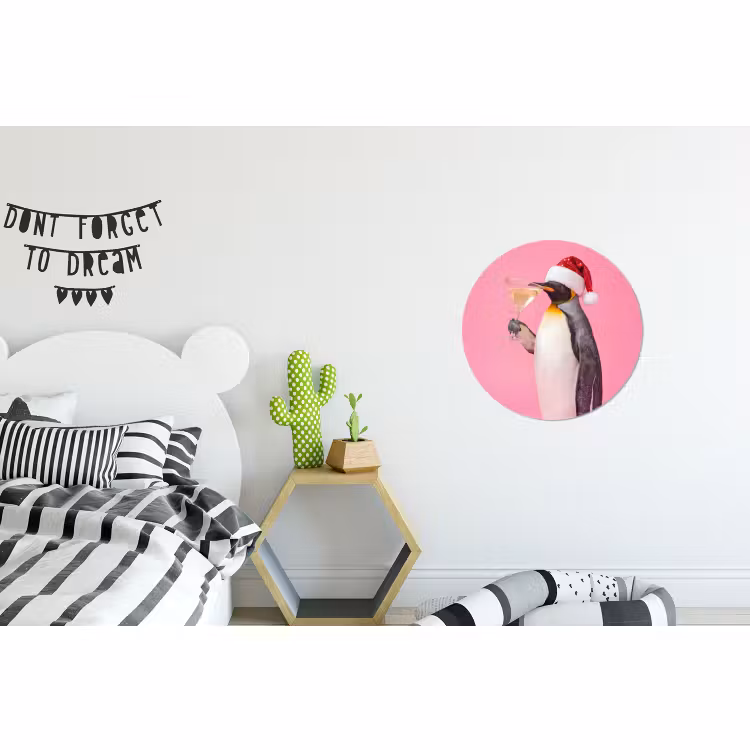 Muurcirkel aluminium - Pinguïn - Kerst - Feest — 5