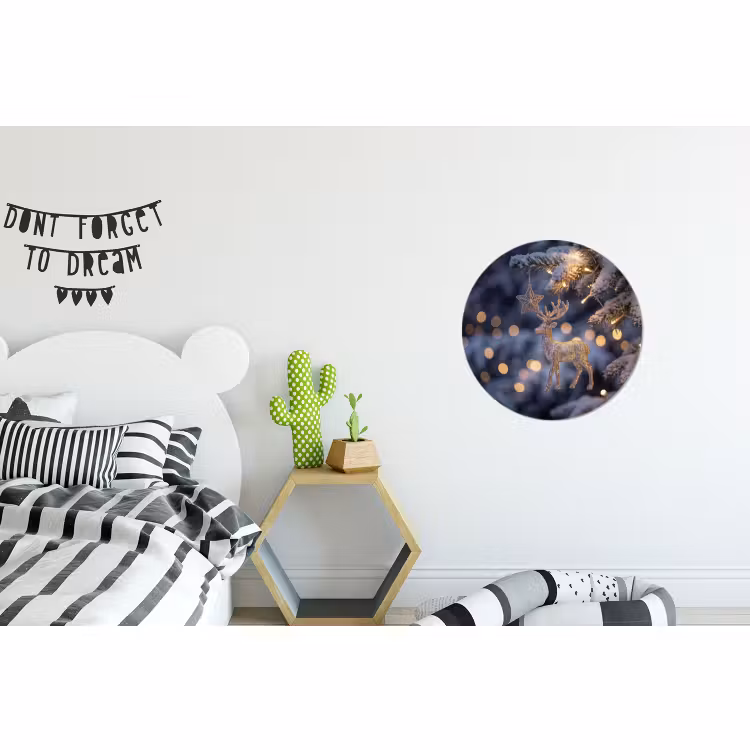 Muurcirkel aluminium - Rendier - Kerst - Sneeuw — 5