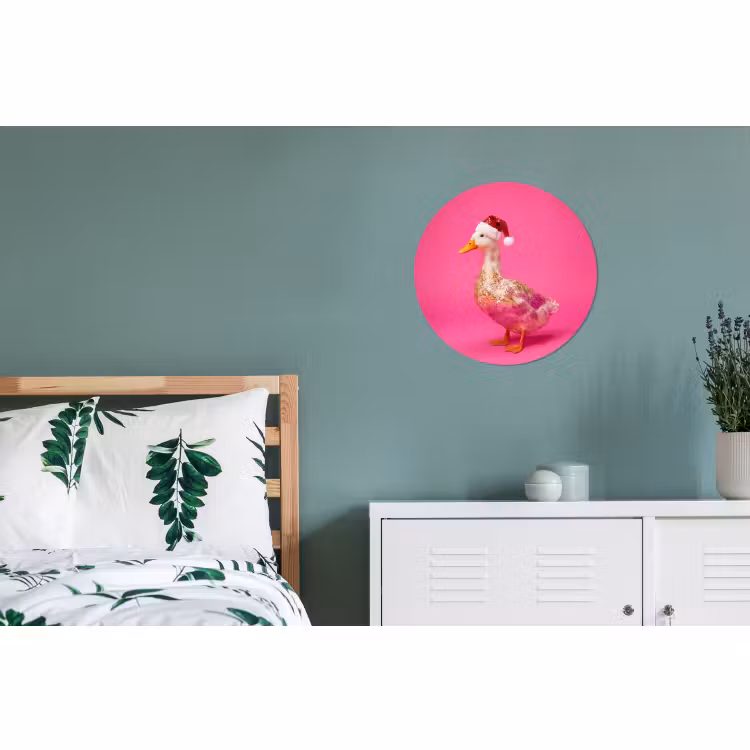 Muurcirkel aluminium - Vogel - Kerst - Roze — 4