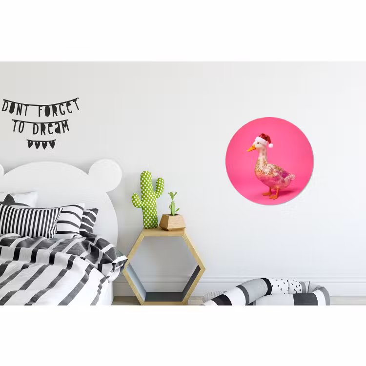 Muurcirkel aluminium - Vogel - Kerst - Roze — 5