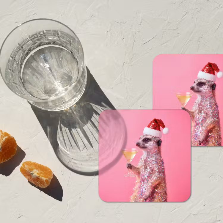 Onderzetter - Dieren - Glitter - Feest — 2