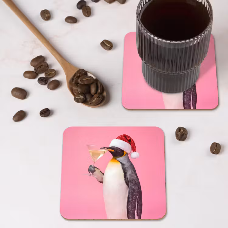 Onderzetter - Pinguïn - Kerst - Feest — 4