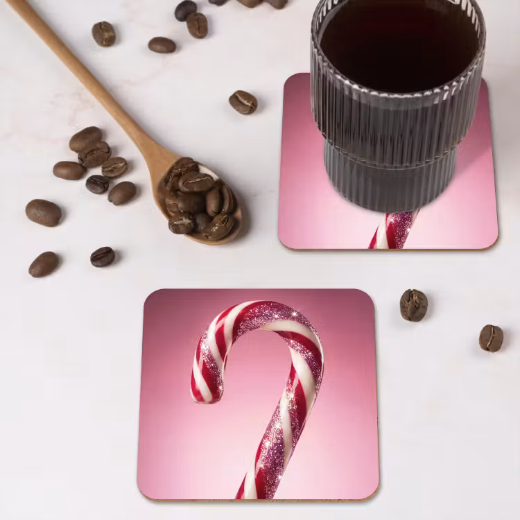 Onderzetter - Zuurstok - Glinsterend - Roze — 4