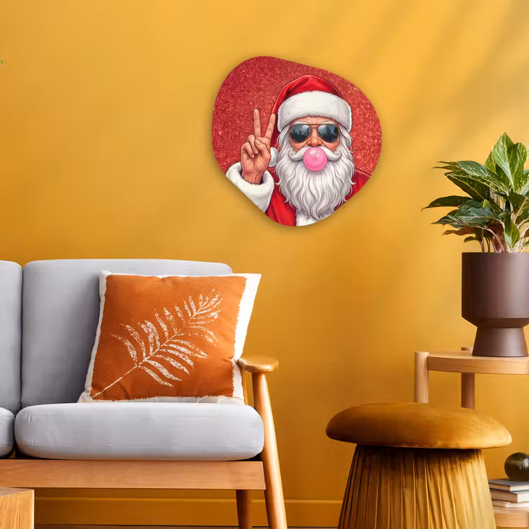 Organisch schilderij forex - Kerstman - Zonnebril - Kerst — 3