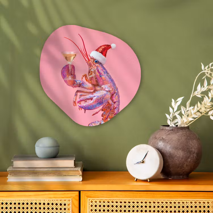 Organisch schilderij forex - Kreeft - Kerst - Roze — 2