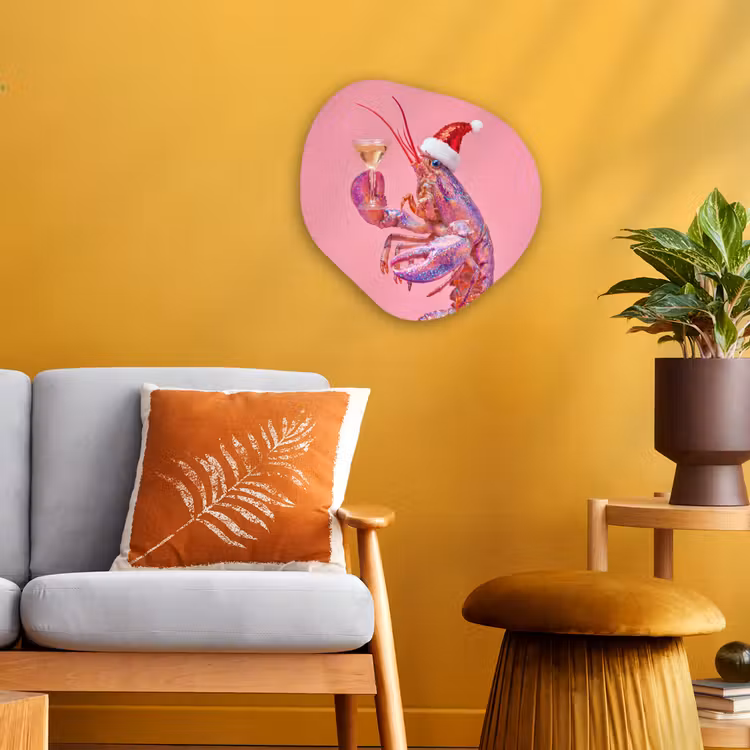 Organisch schilderij forex - Kreeft - Kerst - Roze — 3
