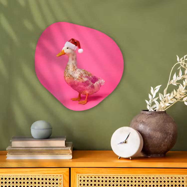 Organisch schilderij forex - Vogel - Kerst - Roze — 2
