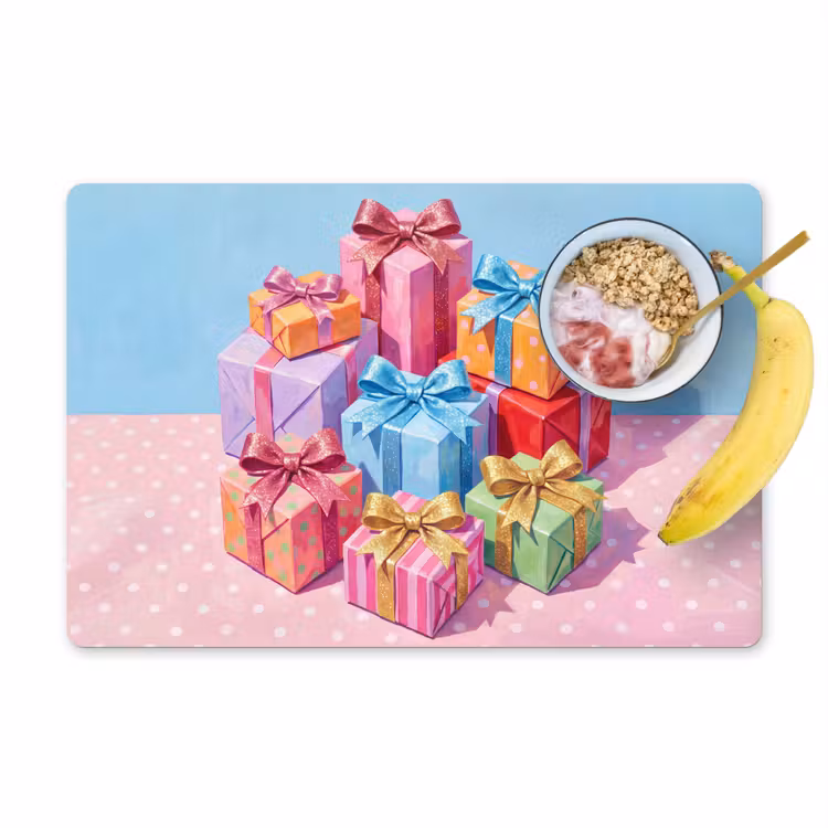 Placemat - 6 stuks - Geschenken - Feest - Kleurrijk — 1